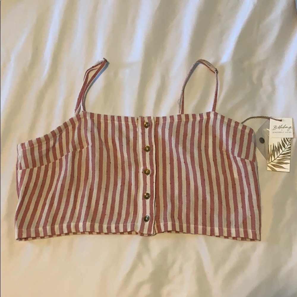 Billabong Button Down Cropped Top
